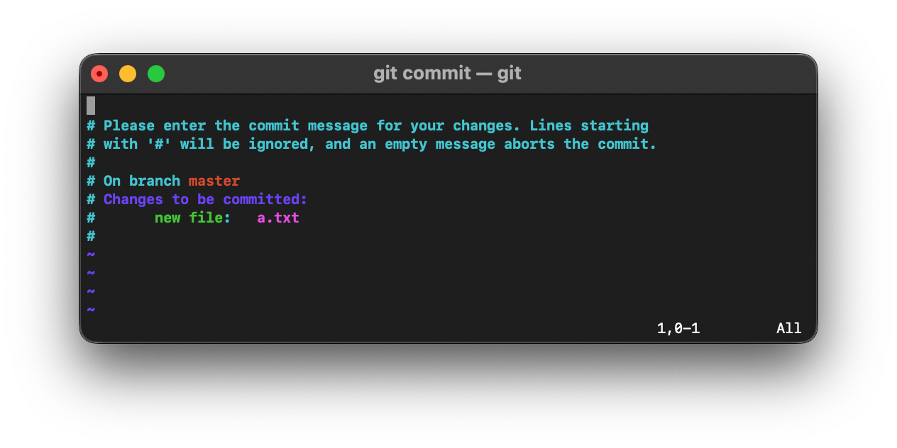 Change the default diff or commit editor for git